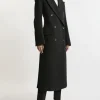 Italian Wool Strong Shoulder Anti Fit Maxi Coat