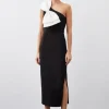 Jersey Ponte Bow Maxi Dress