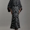 Kimono Sleeve Embellished Midaxi Dress