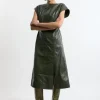 Leather Full Midi Dress