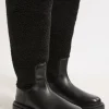 Leather Fur Lined Chunky Calf Boot