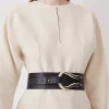 Leather Hardware Detail Waist Belt