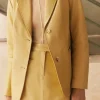 Leather Tailored Single Breasted Blazer