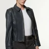 Leather Twist Detail Jacket