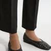 Leather Woven Ballet Pump
