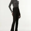 Luxe Ponte Jersey Flared Pants