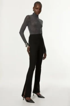 Luxe Ponte Jersey Flared Pants