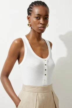 Luxe Viscose Rib Jersey Scoop Neck Bodysuit
