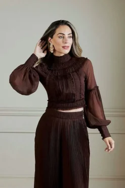 Lydia Millen Crinkle Wide Leg Woven Trouser Co-Ord