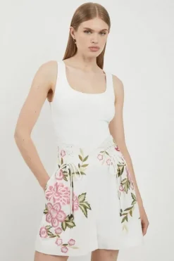 Lydia Millen Linen Embroidery Woven Short