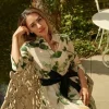 Lydia Millen Spring Floral Silk Cotton Woven Shirt Dress