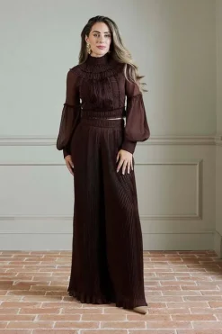Lydia Millen Tall Crinkle Wide Leg Woven Pants