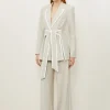 Melange Wide Leg Tailored Suit Set