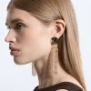 Metal Tassel Statement Drop Earring