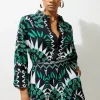 Mono Printed Viscose Woven Beach Shirt