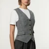 Mono Texture Tailored Vest