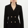 Petite Compact Essential Tailored Double Breasted Blazer