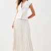 Petite Compact Stretch Insert Panel Soft Skirt Tailored Midi Dress