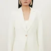 Petite Compact Stretch Single Breasted Tailored Blazer
