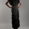 Petite Crystal Applique Angel Sleeve Midaxi Dress