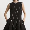 Petite Crystal Embellished Premium Scuba Jersey Mini Dress