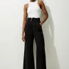 Petite Denim Wide Leg Pants