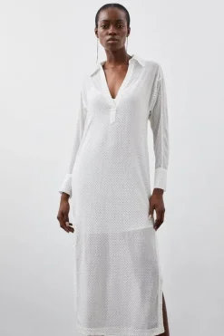 Petite Embellished Plunge Woven Maxi Dress