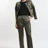 Petite Geo Jacquard Velvet Mix Dress Pants