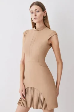 Petite Military Tailored Mini Dress