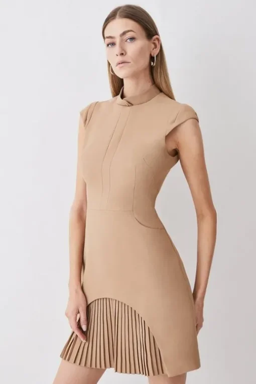Petite Military Tailored Mini Dress