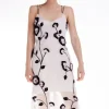 Petite Ooto Organdie Applique Halter Tie Strappy Woven Midi Dress