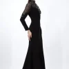 Petite Premium Crystal Embellished Woven Maxi Dress