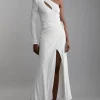 Petite Premium Viscose Jersey Hardware Maxi Dress