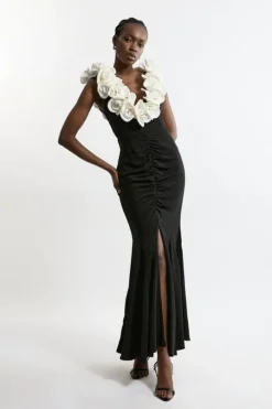 Petite Rosette Drama Maxi Dress
