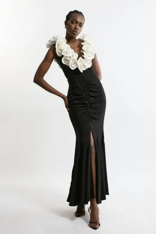 Petite Rosette Drama Maxi Dress