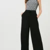 Petite Satin Back Crepe Wide Leg Pants