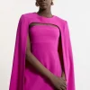 Petite Soft Tailored Caped Mini Dress