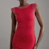 Petite Studded Ponte Jersey Mini Dress