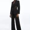 Petite Tailored Lace Detail Suit Set