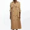 Petite Tailored Pleat Detail Belted Trench Coat