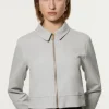 Petite Technical Crepe Tailored Metal Zip Detail Jacket