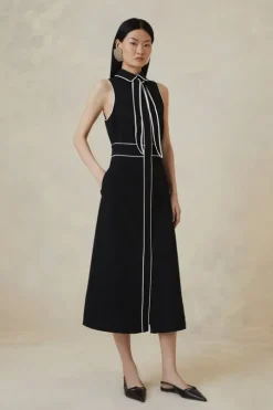 Petite The Founder Contrast Sleeveless Shirt Dress
