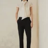 Petite The Founder Tailored Wool Blend Straight Pants