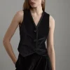 Petite Velvet Groisgrain Tailored Waist Coat