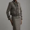 Petite Wool Mix Boucle Tweed Tailored Maxi Skirt