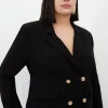 Plus Size Compact Essential Tailored Double Breasted Blazer