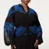 Plus Size Cutwork Beaded Embroidered Woven Mini Dress