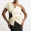 Plus Size Figure Form Bandage Dramatic Bow Detail Mini Dress