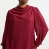 Plus Size Georgette Woven Long Sleeved Blouse