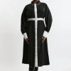 Plus Size Scallop Trim Woven Crepe Shirt Dress
